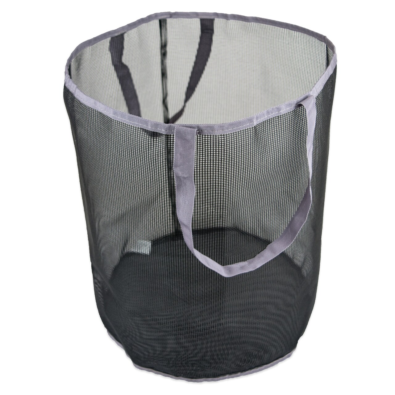 Contemporary Home Living 13" x 15" Stone Gray Bath Mesh Laundry Basket